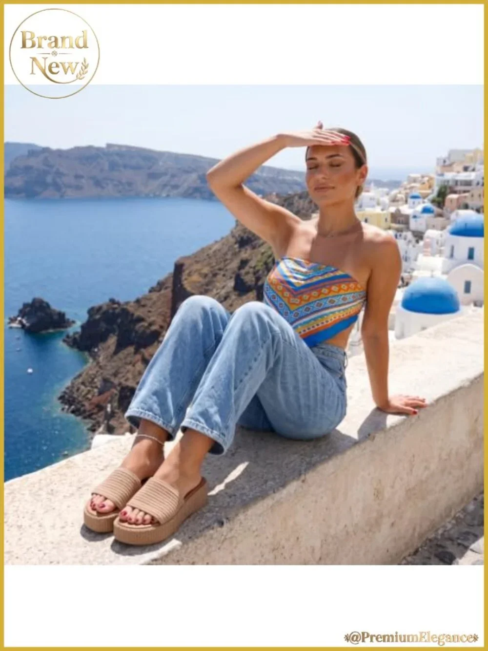 Raffia Platform Sandals with Cushioned Footbed Slip-On Open Toe